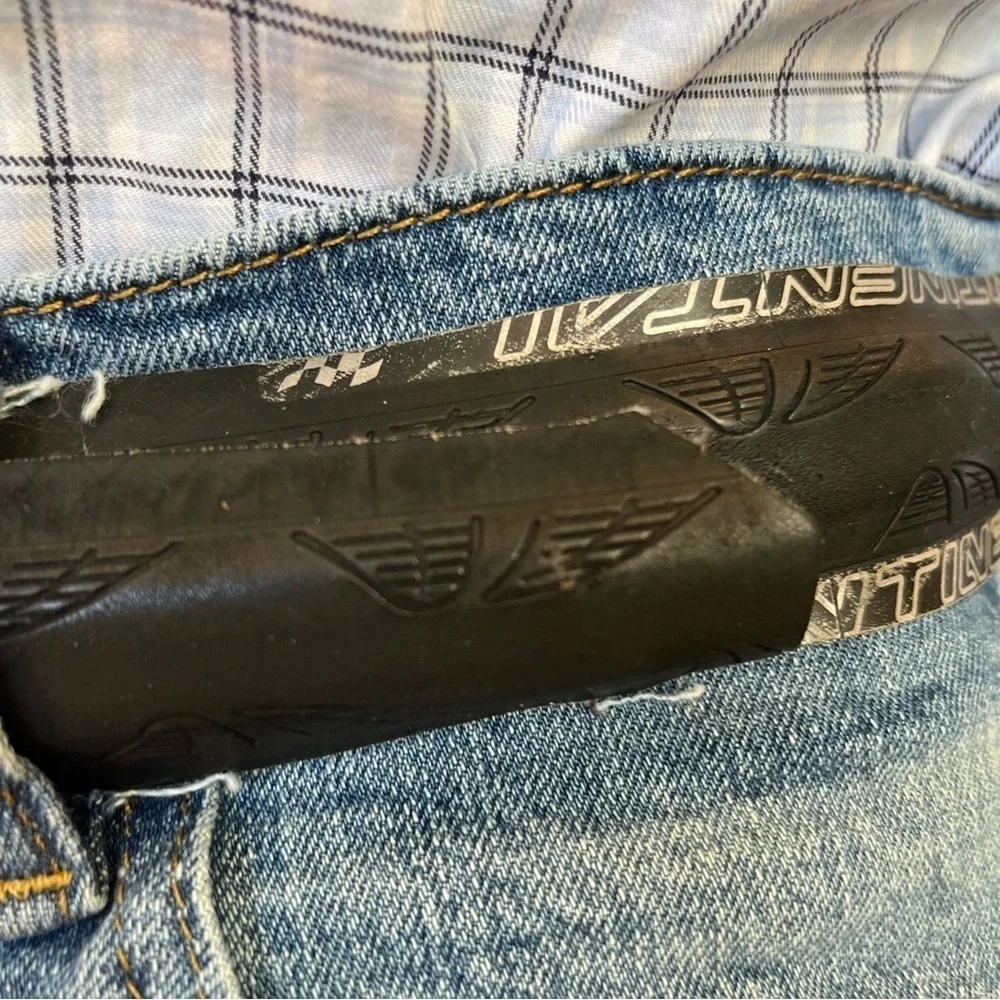 🛼🐠Bicycle Tire Belt rubber black with silver buckle